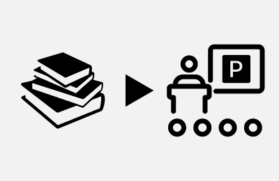 印刷物に適応したPPTで標準化した研修を実現。
